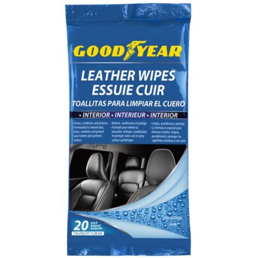 Goodyear Interior Leather Wipes 20Pk - Clean, Condition, and Protect Your Leather Surfaces
