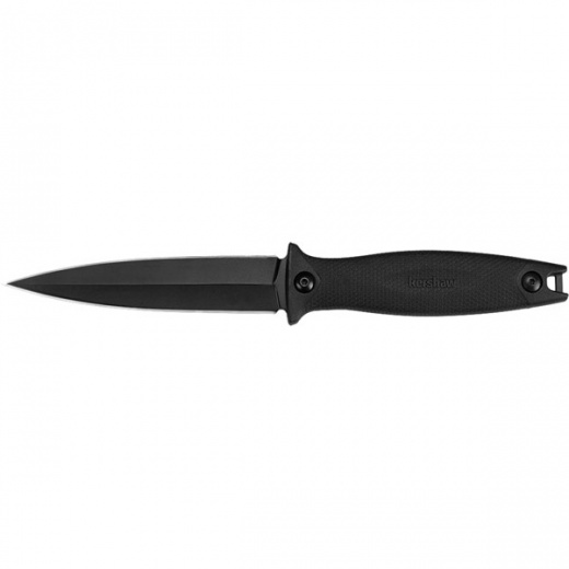 Kershaw Secret Agent Blk Pln Fixed Blade Knife