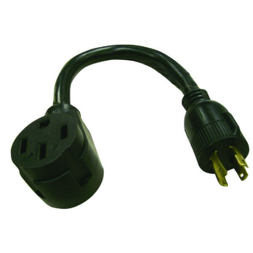 Valterra 4P-50Af 12 Cord Carded Adapter for 30 Amp Generator to 50 Amp RV Power