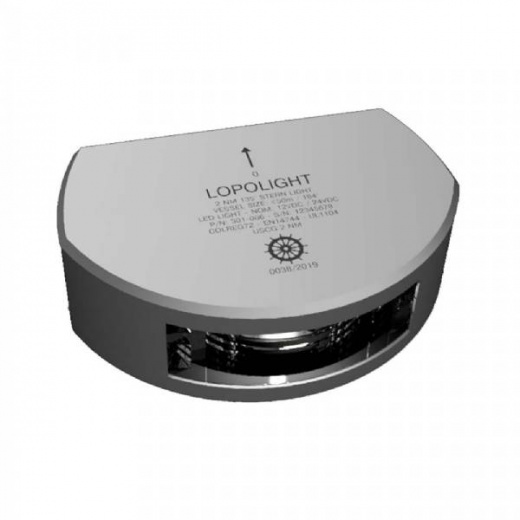 Lopolight Stern Light w/ 6W Deck Light and 2.5M Cable - 2nm - Silver Housing