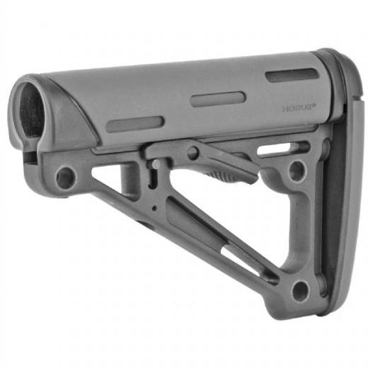 Hogue Ar15 Cllpsbl Btstck Mlspc Gry - OverMolded Rifle Stock for AR-15 Rifles