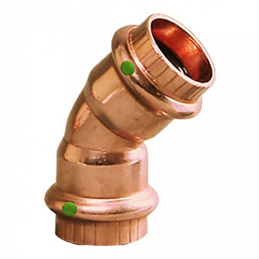 Viega Propress 1/2 Inch 45 Degree Copper Elbow - Double Press Connection