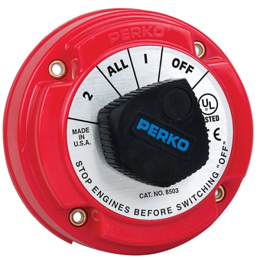 Perko 8503DP Medium Duty Battery Selector Switch with Alternator Field Disconnect