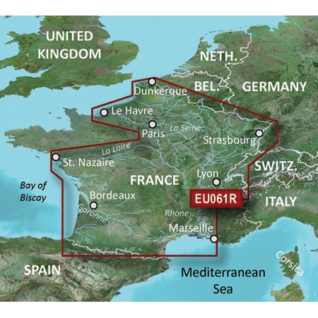 Garmin Europe - France Inland Waters, BlueChart G3 HD Map