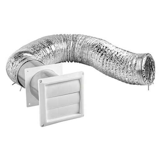 Lambro 4-In. x 8-Ft. UL 2158A Transition Duct Louvered Vent Kit
