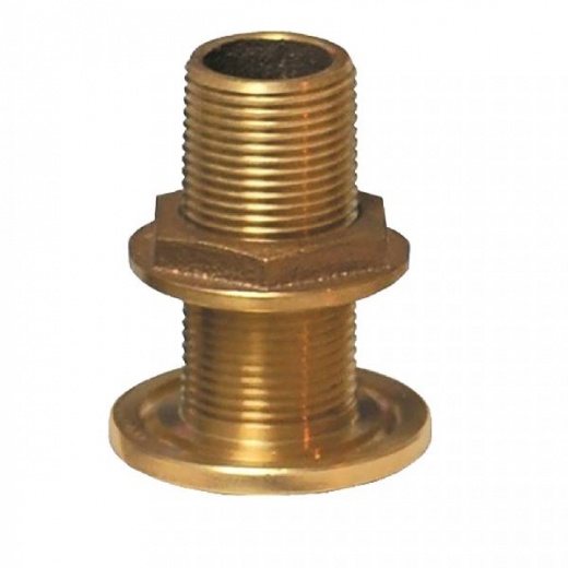 Groco 1-1/4Inch NPS NPT Combo Bronze Thru-Hull Fitting w/Nut