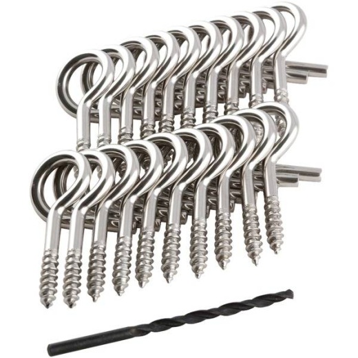 Hangman Stainless Steel Outdoor Christmas Light Q-Hangers, 20 Pk