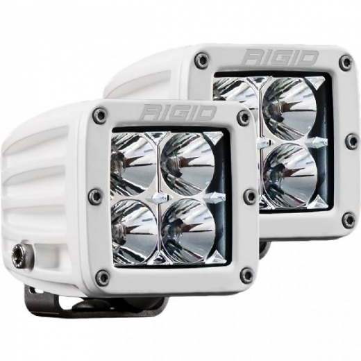 Rigid D-Series Pro Hybrid-Flood LED - Pair - White