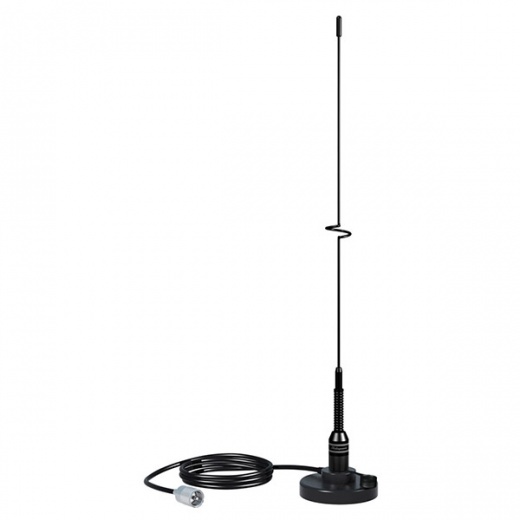 Shakespeare VHF 19 Inch Black SS Whip Antenna - Magnetic Mount