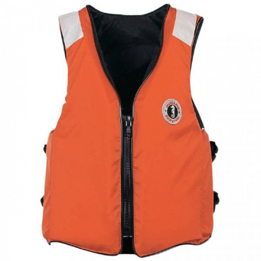 Mustang Survival Classic Industrial Flotation Vest W/Solas Tape - Orange - Medium