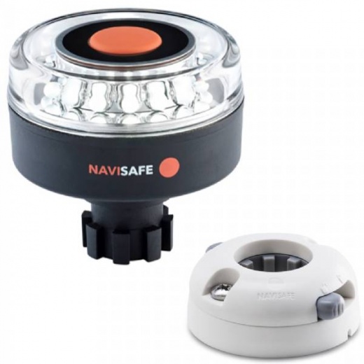 Navisafe Navlight 360 Deg 2Nm with Navibolt Base Horizontal Mount - White