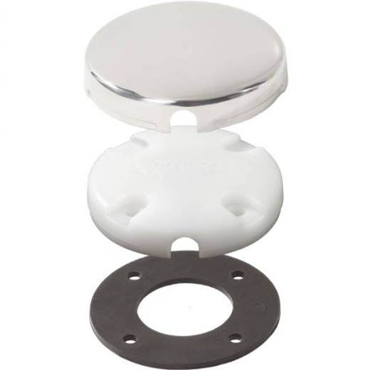 Blue Sea Side Entry CableClam White - Max Cable Dia 0.28in With Stainless Steel Cover