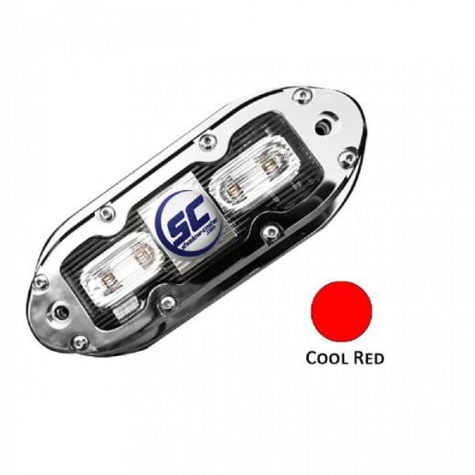 Shadow-Caster SCM-4 LED Underwater Light W/20ft Cable - 316 SS Housing - Cool Red