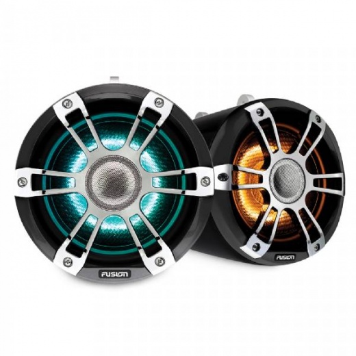 Fusion SG-FLT772SPC 7.7 in Tower Speaker Chrome With CRGBW Lighting