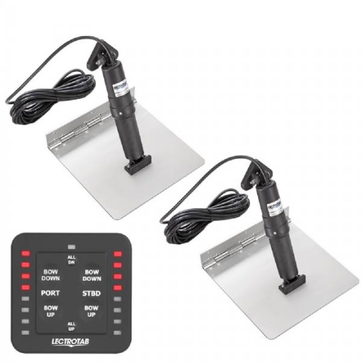 Lectrotab Xka Stainless Steel Trim Tab Kit w/One-Touch Control - 9 x 12