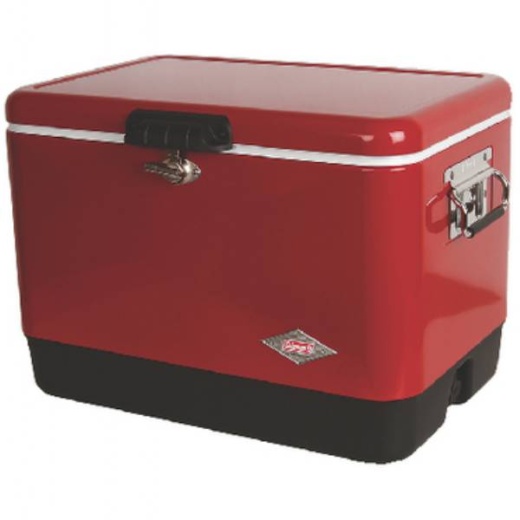 Coleman Cooler 54Qt Steel Red/Black - The Ultimate Outdoor Companion