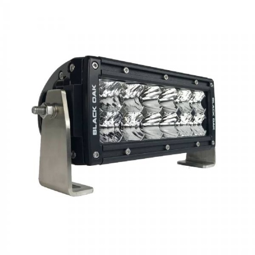 Black Oak Led Pro Series Double Row Combo 6 In Light Bar - Black