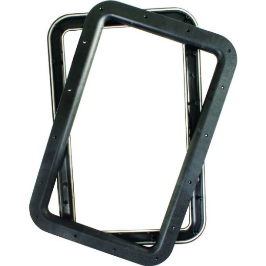 Jr Products Door Window Frame Black - 15-2/3 Inch x 23-3/4 Inch Outside Dimension