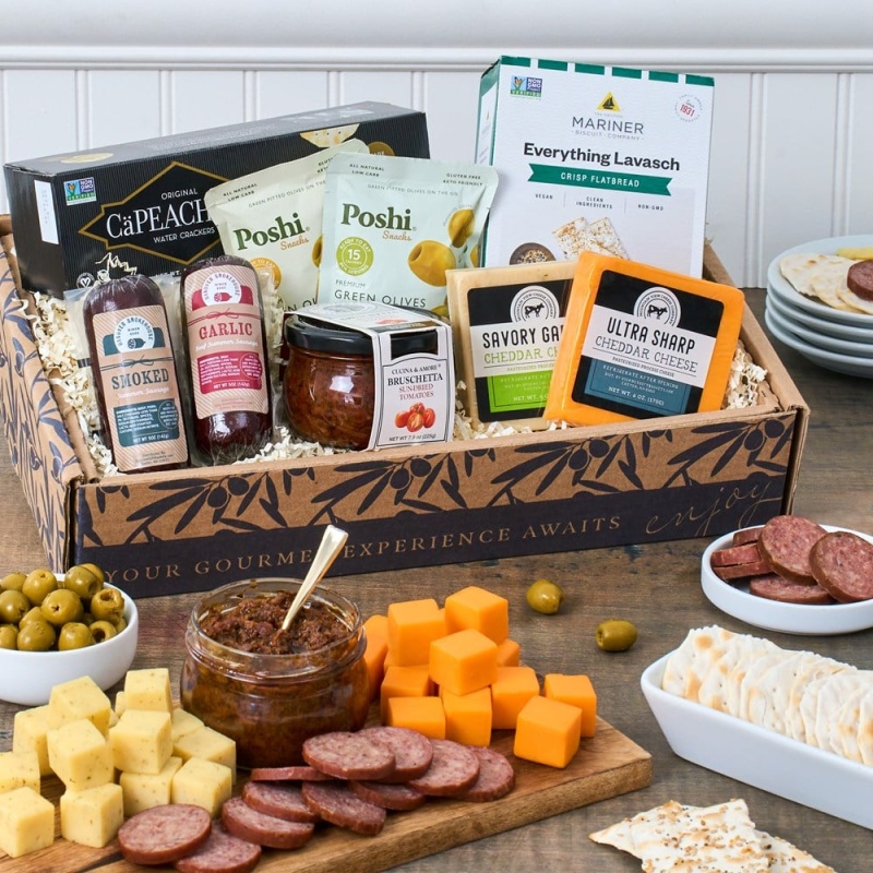 Deluxe Gourmet Meat And Cheese Sampler Gift