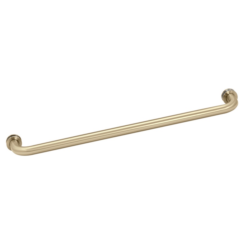 Glass Simple Single-Sided Tubular Towel Bar, 18" Center To Center