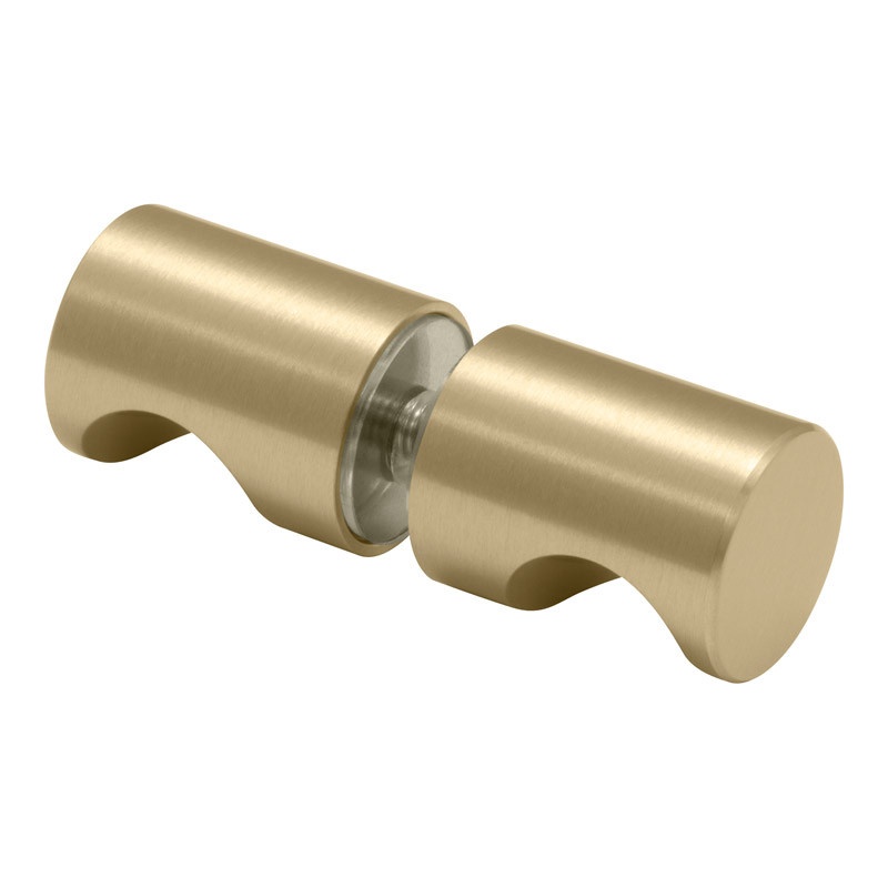 Glass Simple Back-To-Back Round Finger Grip Door Knob