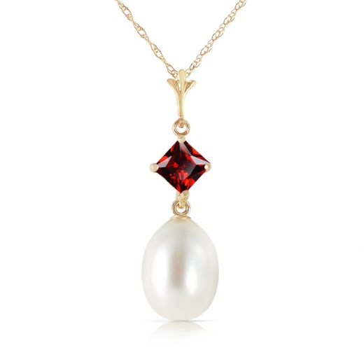 Galaxy Gold Products 14K Gold Plated Pearl Necklace