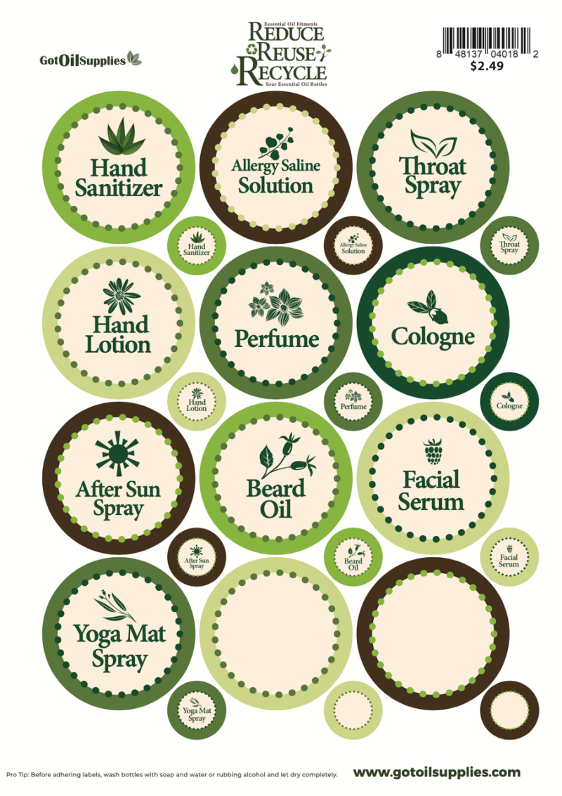 Reduce, Reuse, Recycle Labels