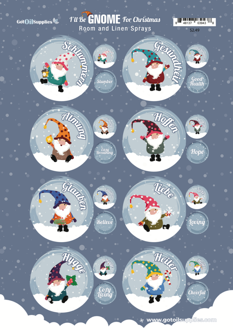 I'll Be Gnome For Christmas Labels