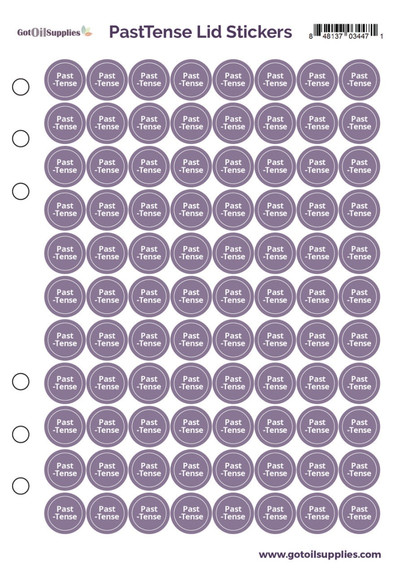 PastTense dōTERRA Lid Stickers