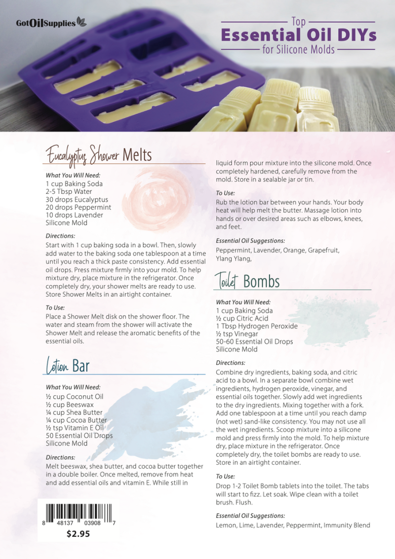 Top Essential Oil DIYs for Silicone Molds Recipes (12 Sheets)