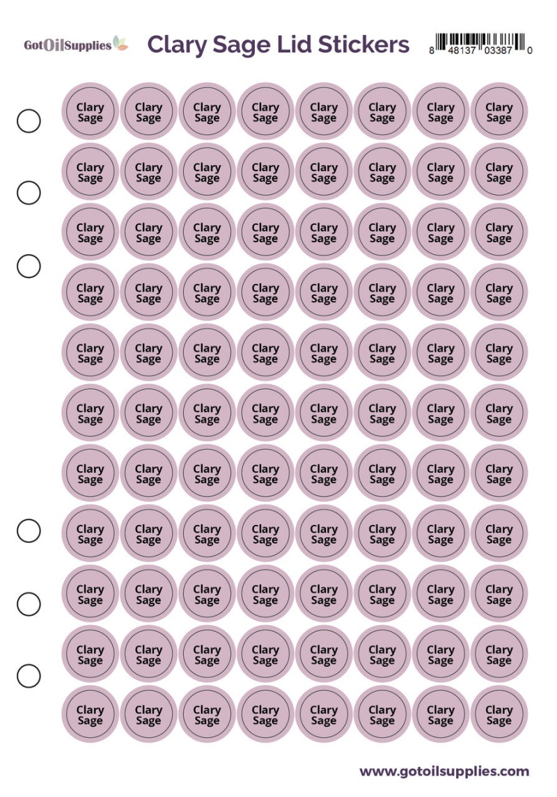 Clary Sage dōTerra Lid Stickers