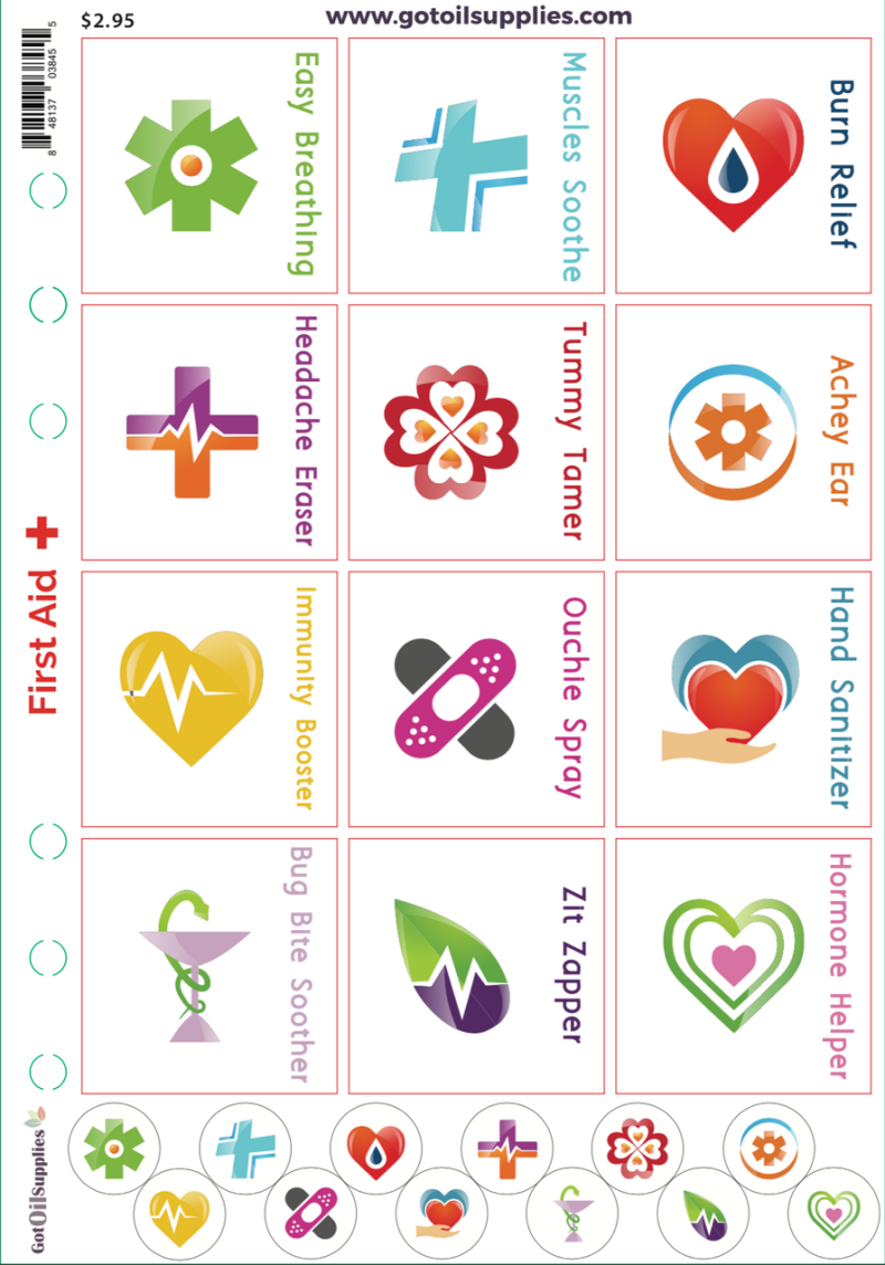 First Aid Kit Labels