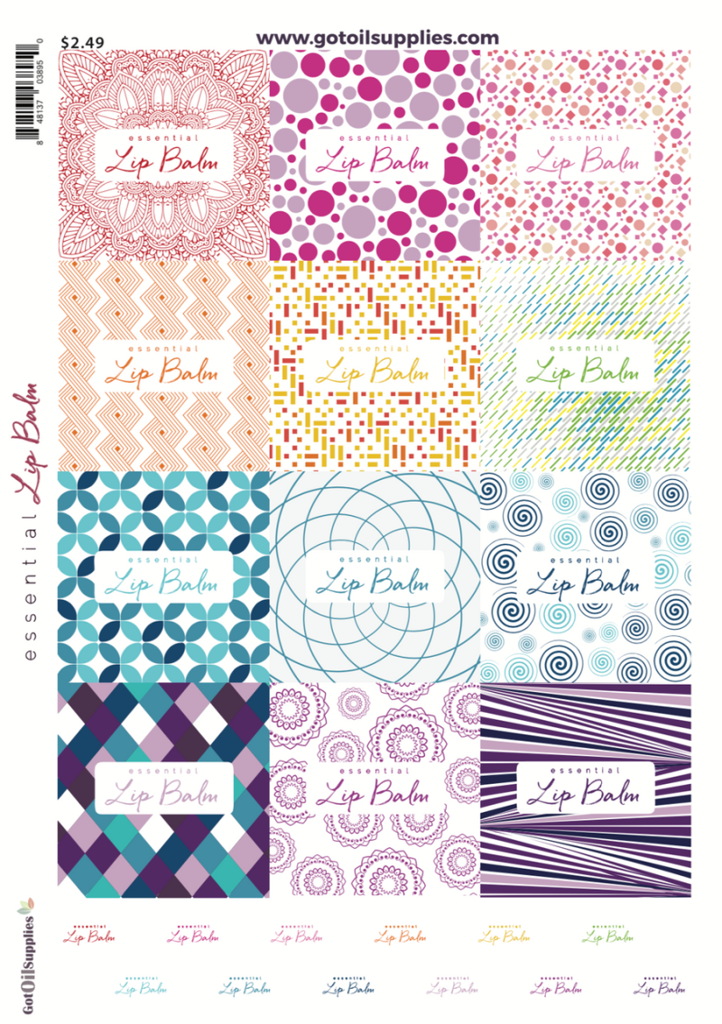 Essential Lip Balm Labels