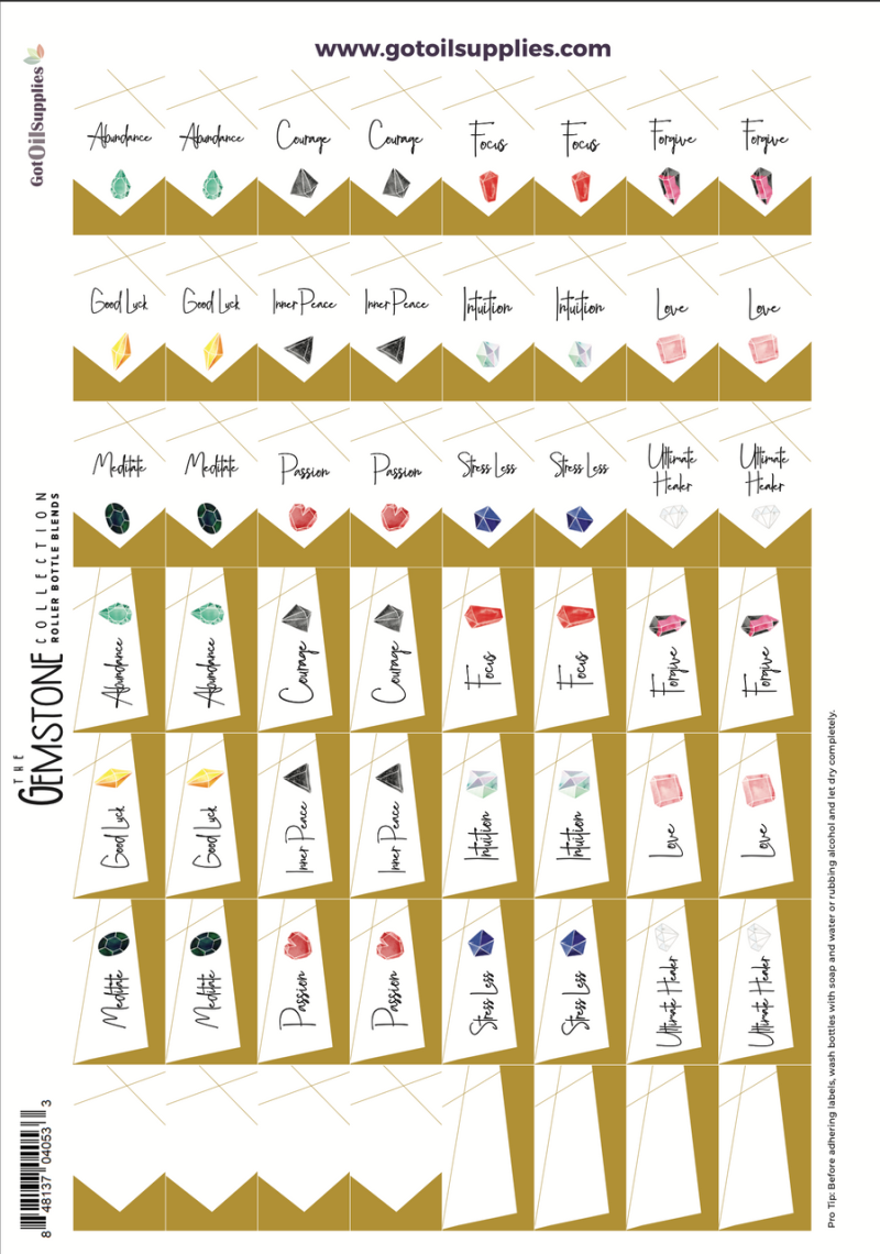 Gemstone Collection Labels
