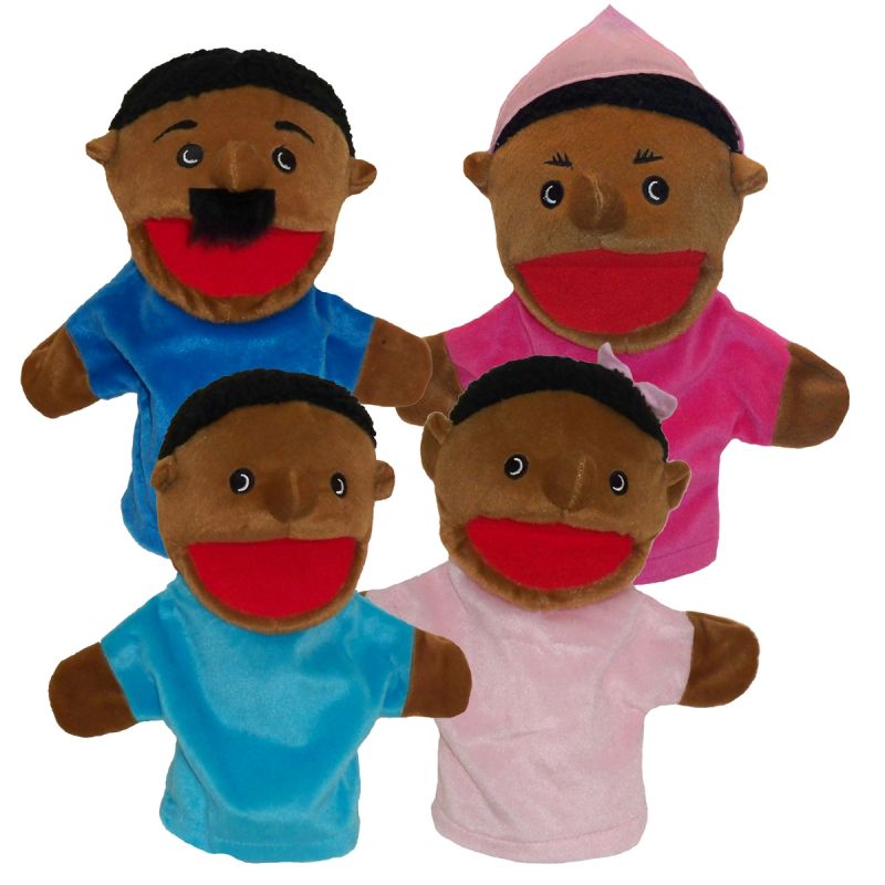 Get Ready African American Family Puppet Set