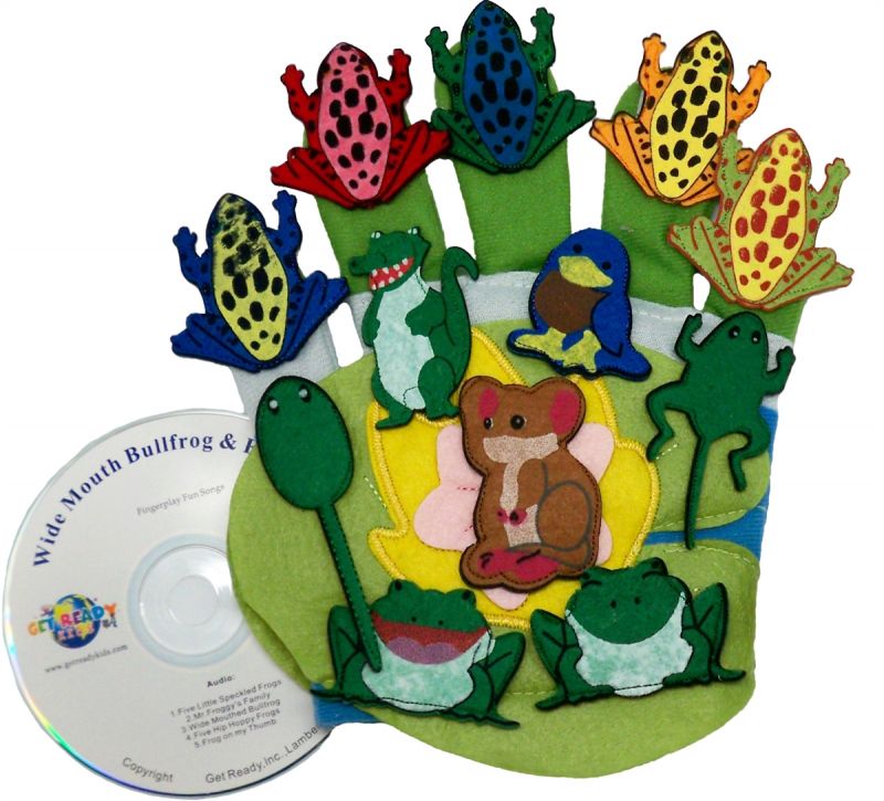 Get Ready Kids Widemouth Bullfrog Glove Puppet Set