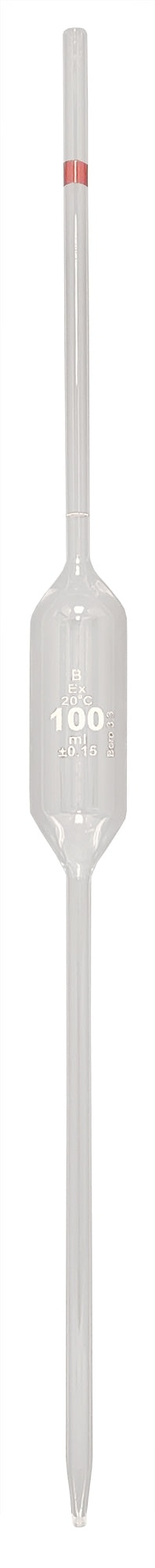 Borosilicate Glass GSC International PPVL-100 Volumetric Pipette 100 mL Capacity
