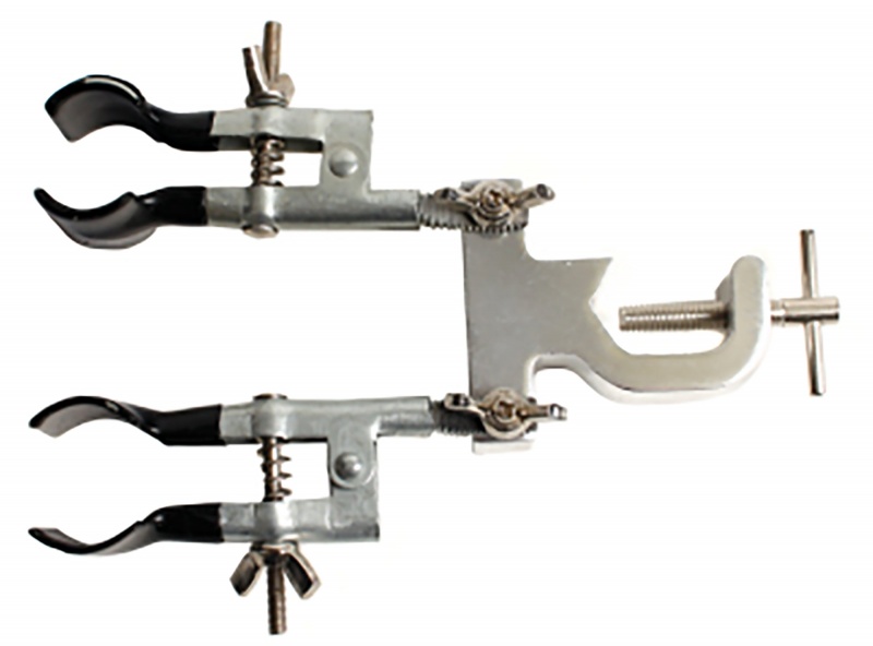 Gsc International Double Burette Clamp, Has Adjustable Arms That Can Be Locked In The Selected Position. Cast-Metal Construction With Plastisol Tips. Pack 5