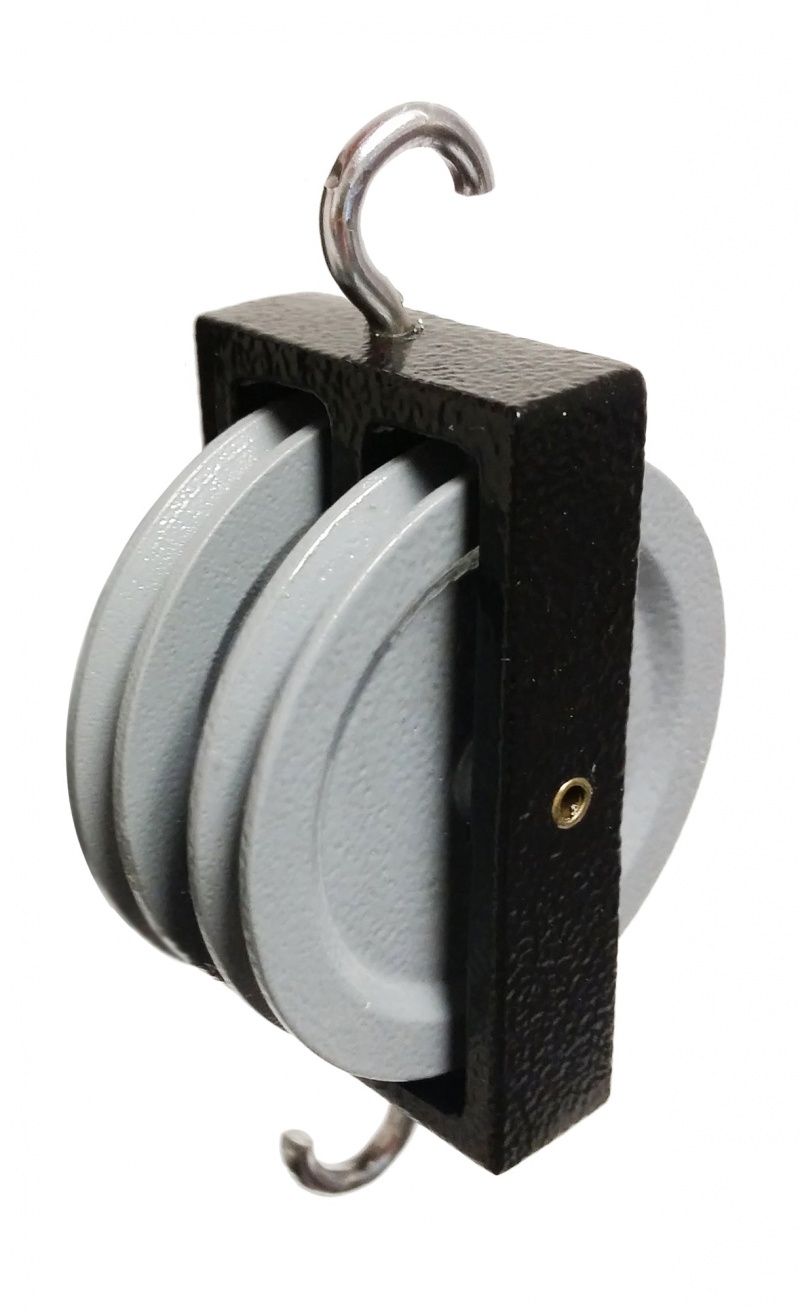 Gsc International Pulley Double Aluminum 50Mm., Parallel, Painted. Pack Of 5