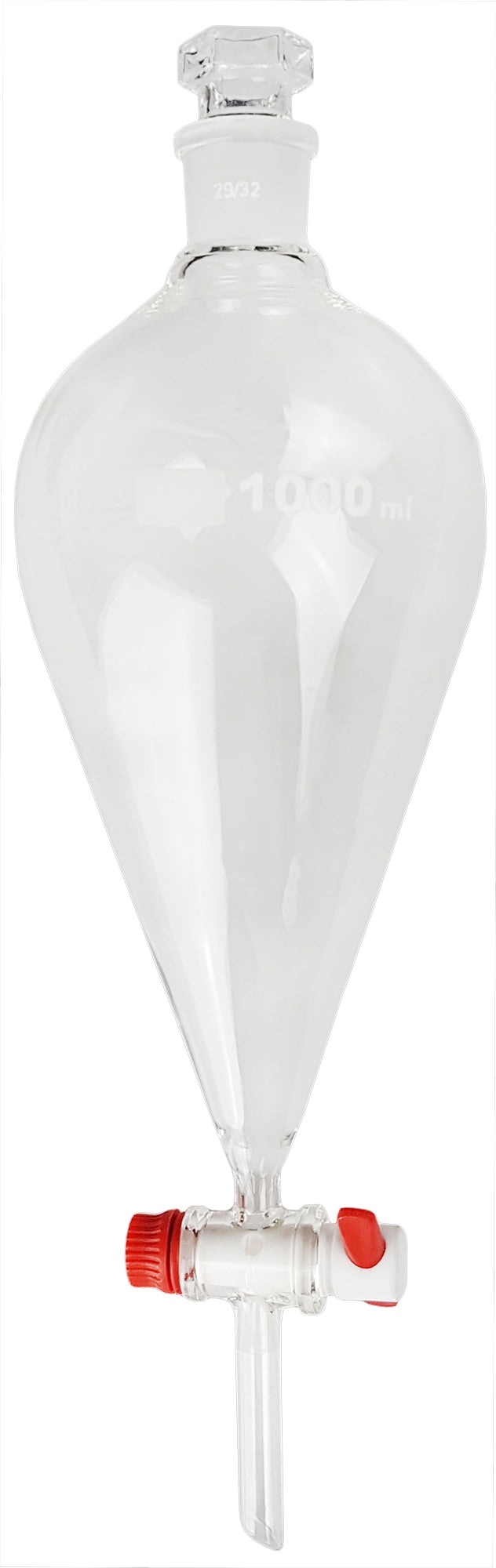 Gsc International Separatory Funnel With Ptfe Stopcock, 1000Ml Capacity
