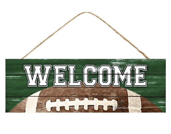 15"L X 5"H Welcome Football Sign