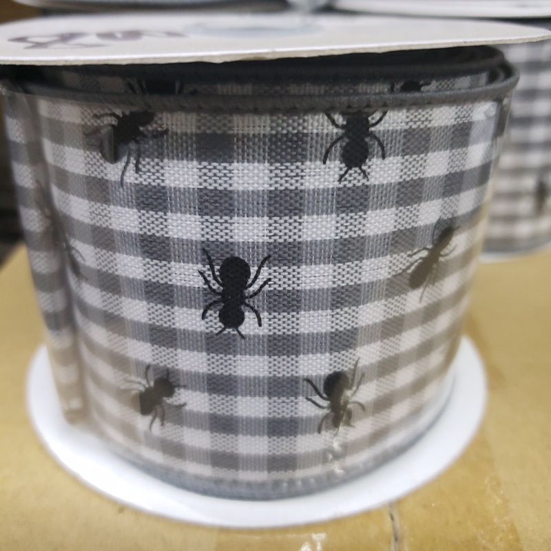 2.5"X10yd Picnic Ants On Gingham