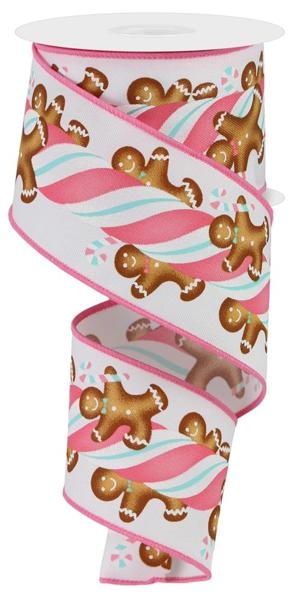 2.5"X10yd Gingerbread Kids/Candy