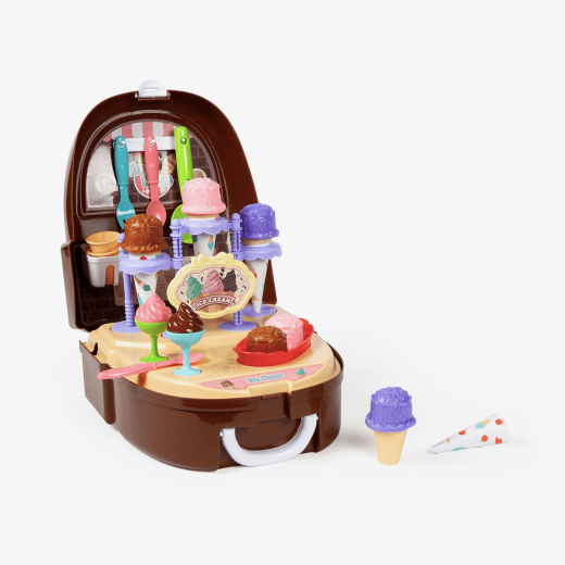 World Tech Toys Ice Cream Backpack 39-Piece Ice Cream Parlor Playset