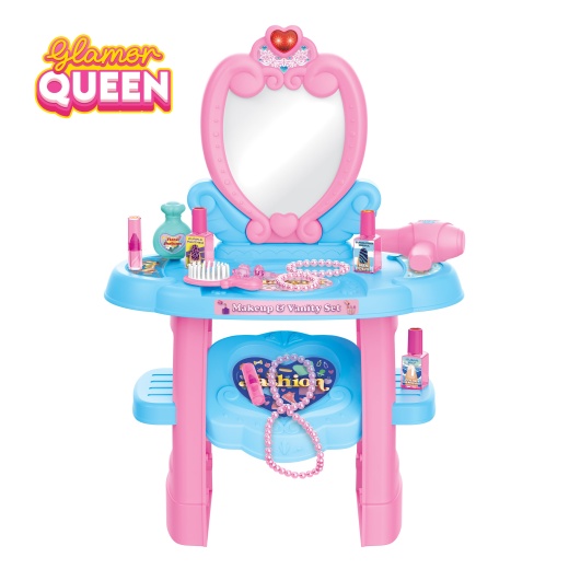 Glamor Queen Kid’S Vanity Playset (22 Pieces)
