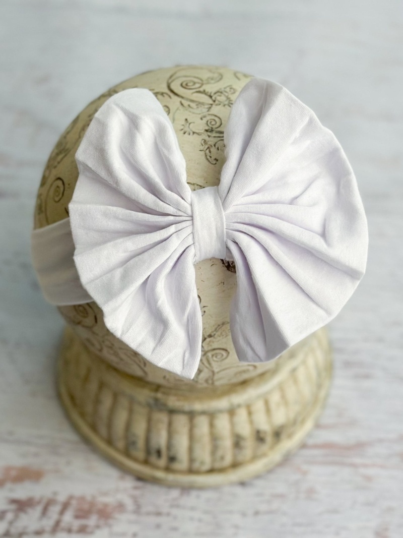 Solid Fabric Bow Headbands