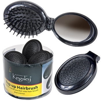 Pop Up Hair Brush. Collapsible Pocket Size Hair Brush With Mirror. Display Holds 12 Pieces Pop Up Hair Brush. Collapsible Pocket Size Hair Brush With Mirror. Display Holds 12 Pieces