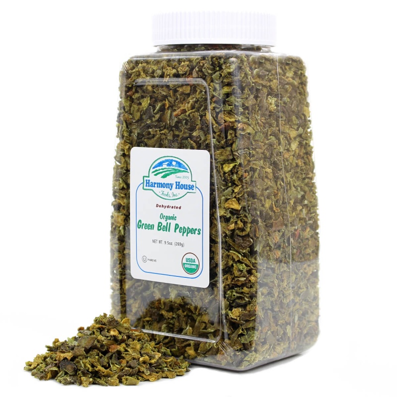Organic Dried Green Bell Peppers (9.5 Oz)