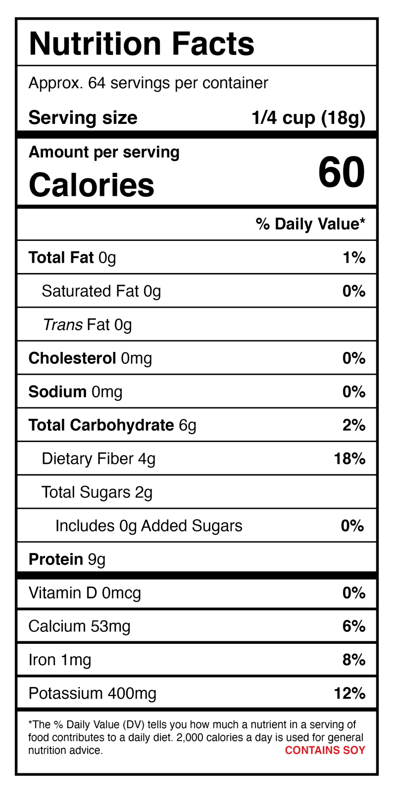 Textured Soy Protein (Unflavored) (42 Oz)