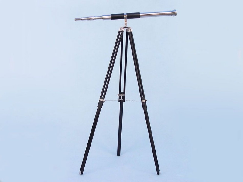 Admirals Floor Standing Chrome With Leather Telescope 60"